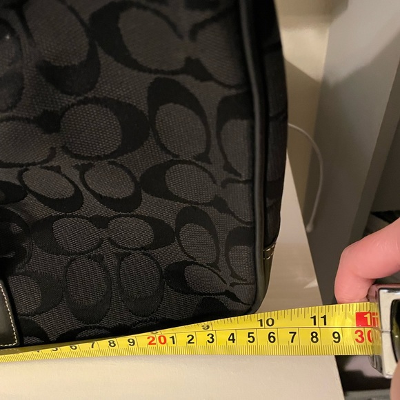 Black Coach Monogram Shoulder Bag - Picture 9 of 10